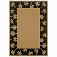 Photo of Beige Stain Resistant Indoor Outdoor Area Rug