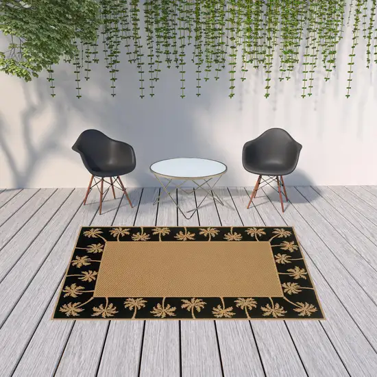 Beige Stain Resistant Indoor Outdoor Area Rug Photo 2