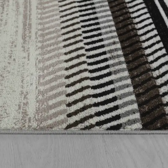 Beige Striped Area Rug Photo 8