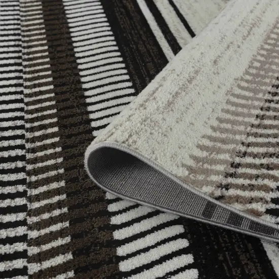 Beige Striped Area Rug Photo 7