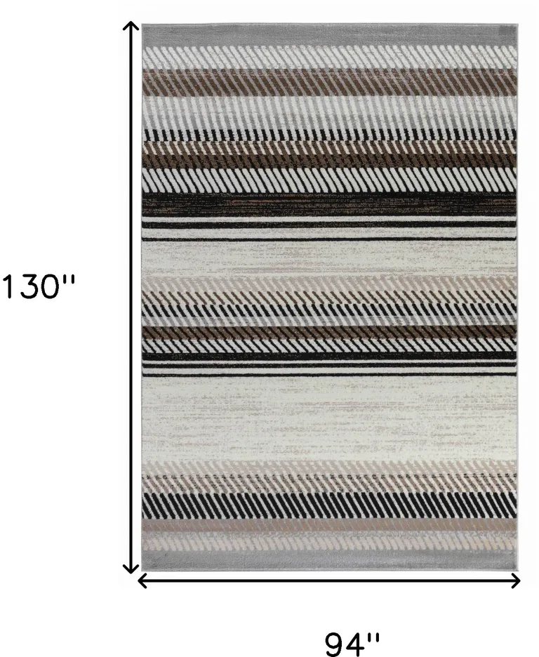 Beige Striped Area Rug Photo 4