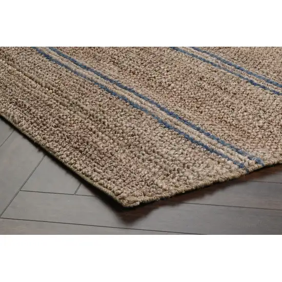 Beige Striped Hand Woven Area Rug Photo 3