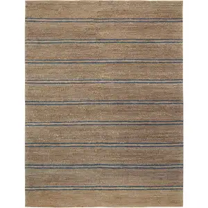 Photo of Beige Striped Hand Woven Area Rug