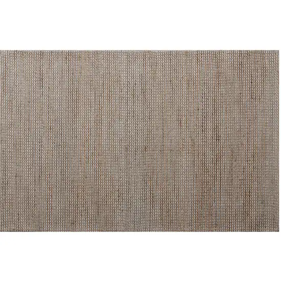 Beige Striped Hand Woven Area Rug Photo 1