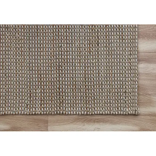 Beige Striped Hand Woven Area Rug Photo 5