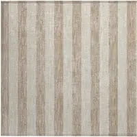 Photo of Beige Striped Washable Non Skid Indoor Outdoor Area Rug