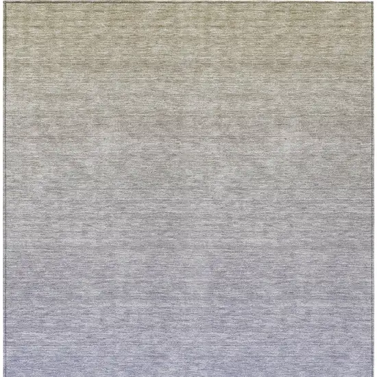 Beige Tan And Blue Ombre Washable Indoor Outdoor Area Rug Photo 7