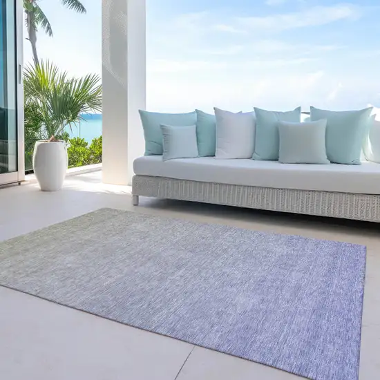 Beige Tan And Blue Ombre Washable Indoor Outdoor Area Rug Photo 8