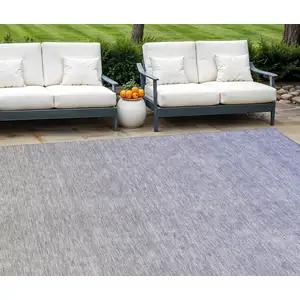 Photo of Beige Tan And Blue Ombre Washable Indoor Outdoor Area Rug