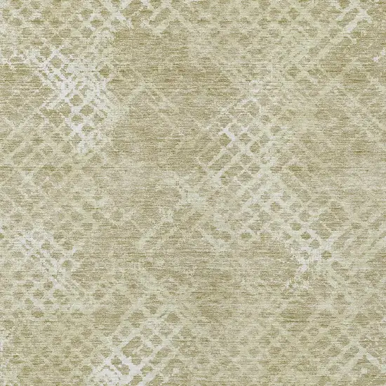 Beige Tan And Ivory Geometric Washable Indoor Outdoor Area Rug Photo 6