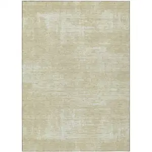 Photo of Beige Tan And Taupe Abstract Washable Indoor Outdoor Area Rug