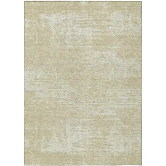 Beige Tan And Taupe Abstract Washable Indoor Outdoor Area Rug Photo 1