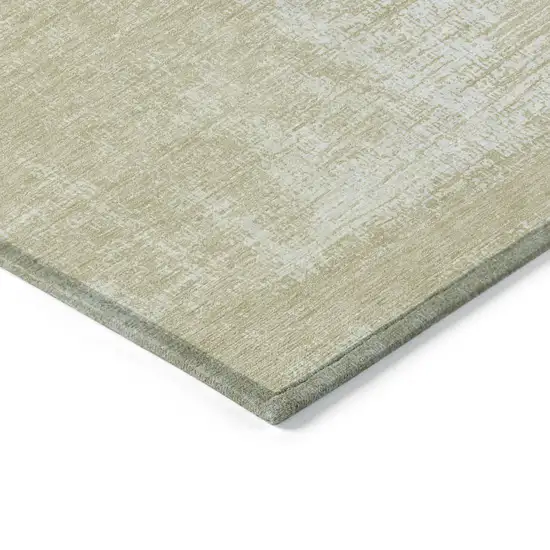 Beige Tan And Taupe Abstract Washable Indoor Outdoor Area Rug Photo 6