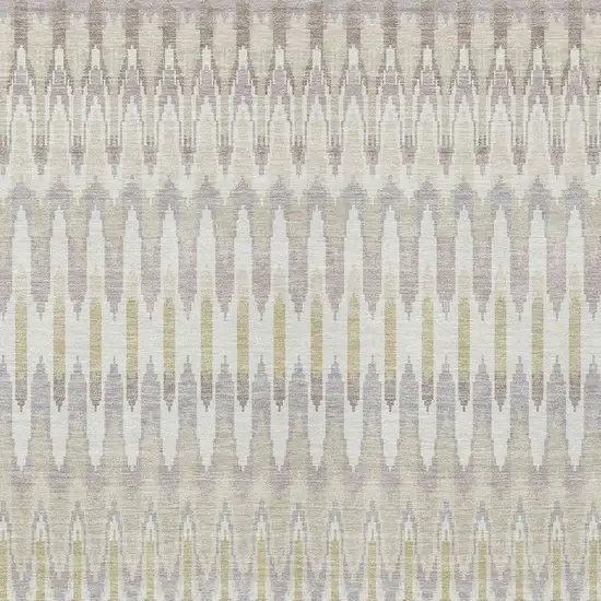 Beige Taupe And Gold Southwestern Washable Indoor Outdoor Area Rug Photo 7