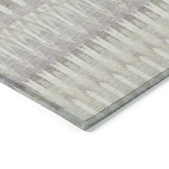 Beige Taupe And Gold Southwestern Washable Indoor Outdoor Area Rug Photo 5