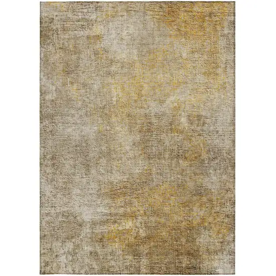 Beige Taupe And Ivory Abstract Washable Indoor Outdoor Area Rug Photo 6