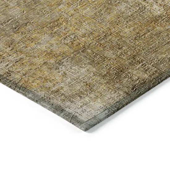 Beige Taupe And Ivory Abstract Washable Indoor Outdoor Area Rug Photo 5