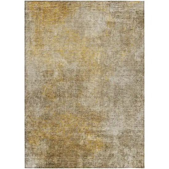 Beige Taupe And Ivory Abstract Washable Indoor Outdoor Area Rug Photo 2