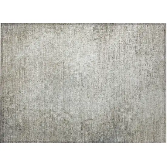 Beige Washable Non Skid Indoor Outdoor Area Rug Photo 4