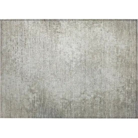 Beige Washable Non Skid Indoor Outdoor Area Rug Photo 2