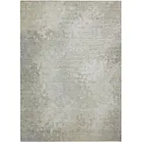 Photo of Beige Washable Non Skid Indoor Outdoor Area Rug