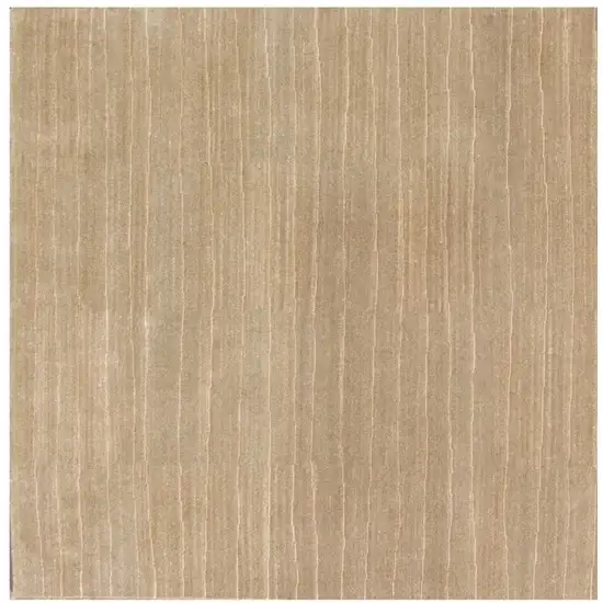 Beige Wool Abstract Hand Loomed Area Rug Photo 5