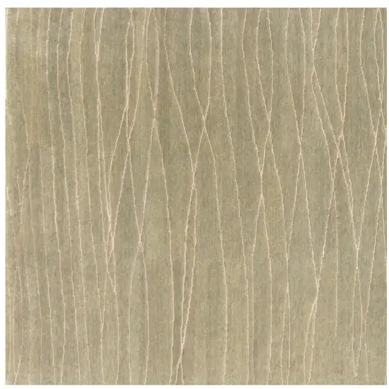 Beige Wool Abstract Lines Hand Loomed Area Rug Photo 5