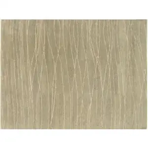 Photo of Beige Wool Abstract Lines Hand Loomed Area Rug