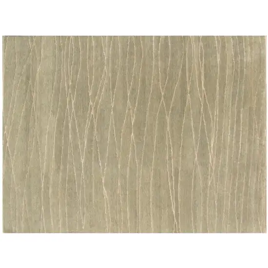 Beige Wool Abstract Lines Hand Loomed Area Rug Photo 5