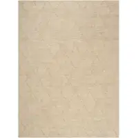 Photo of Beige Wool Geometric Area Rug