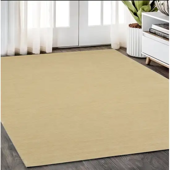 Beige Wool Hand Tufted Area Rug Photo 1