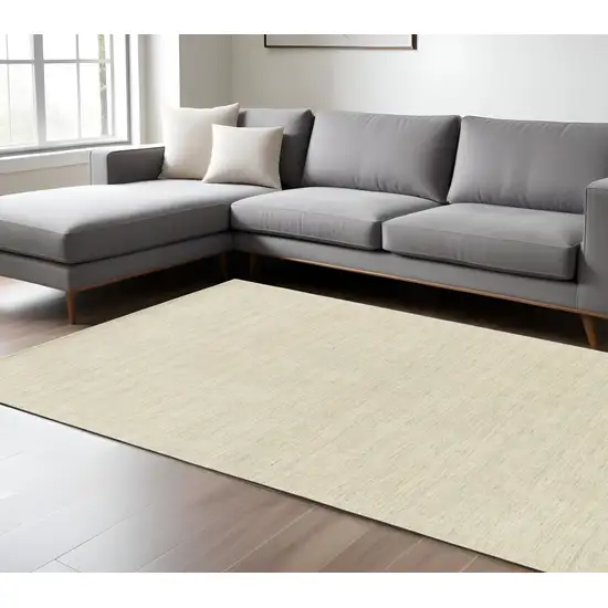 Beige Wool Hand Tufted Area Rug Photo 1