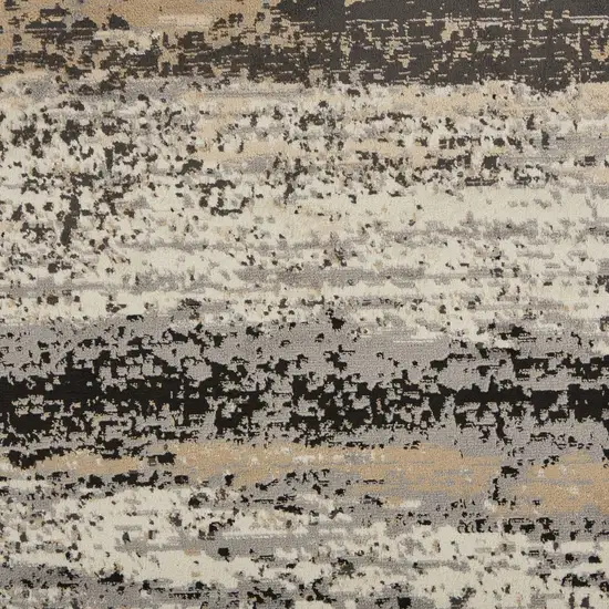 Beige and Black Abstract Desert Area Rug Photo 2