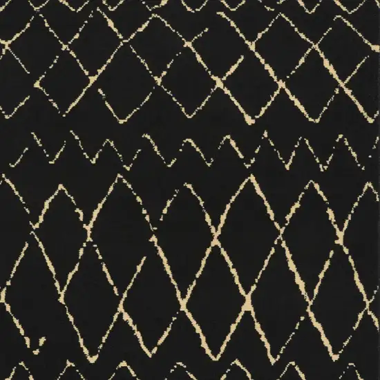 Beige and Black Abstract Power Loom Area Rug Photo 4