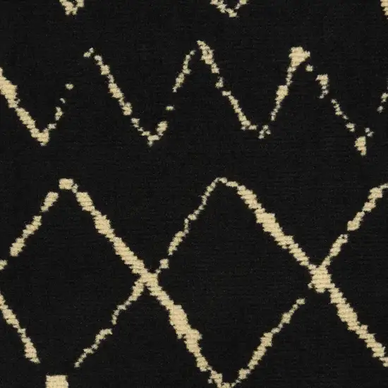 Beige and Black Abstract Power Loom Area Rug Photo 8