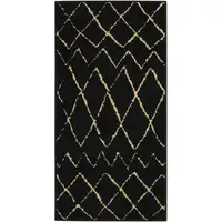 Photo of Beige and Black Floral Power Loom Area Rug