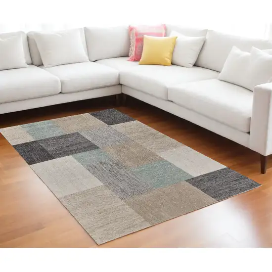 Gray and Ivory Area Rug Photo 1