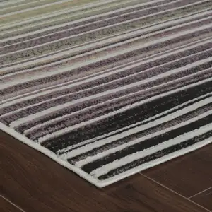 Photo of Beige and Blue Abstract Distressed Area Rug