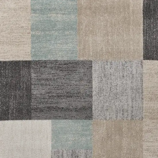 Beige and Blue Area Rug Photo 6