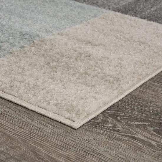 Beige and Blue Area Rug Photo 7