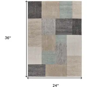 Photo of Beige and Blue Area Rug