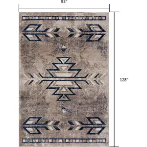 Photo of Beige and Blue Boho Chic Area Rug