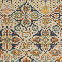 Photo of Beige and Blue Floral Power Loom Area Rug