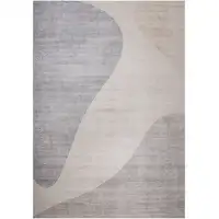 Photo of Beige and Brown Abstract Distressed Area Rug