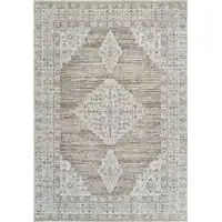 Photo of Beige and Brown Abstract Distressed Area Rug