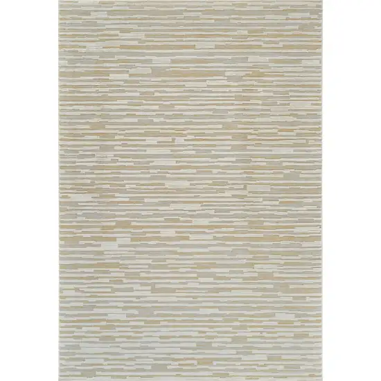 Beige and Brown Abstract Distressed Area Rug Photo 2