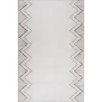 Photo of Beige and Brown Abstract Distressed Area Rug