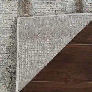 Photo of Beige and Brown Abstract Non Skid Area Rug