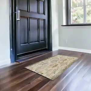 Photo of Beige and Brown Oriental Area Rug