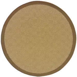 Photo of Beige and Brown Plain Indoor Outdoor Area Rug